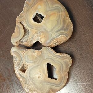 Banded multiple colored Agate Crystal Rock Beautifully made in nature. See pics